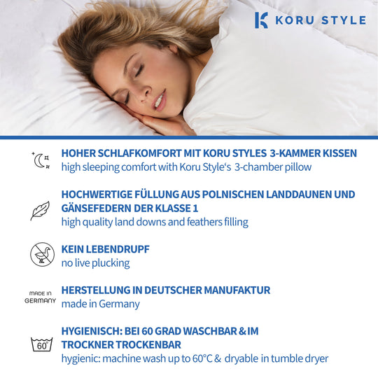 Koru Style Kammer Kopfkissen | Premium Kammer Kopfkissen | Koru Kids