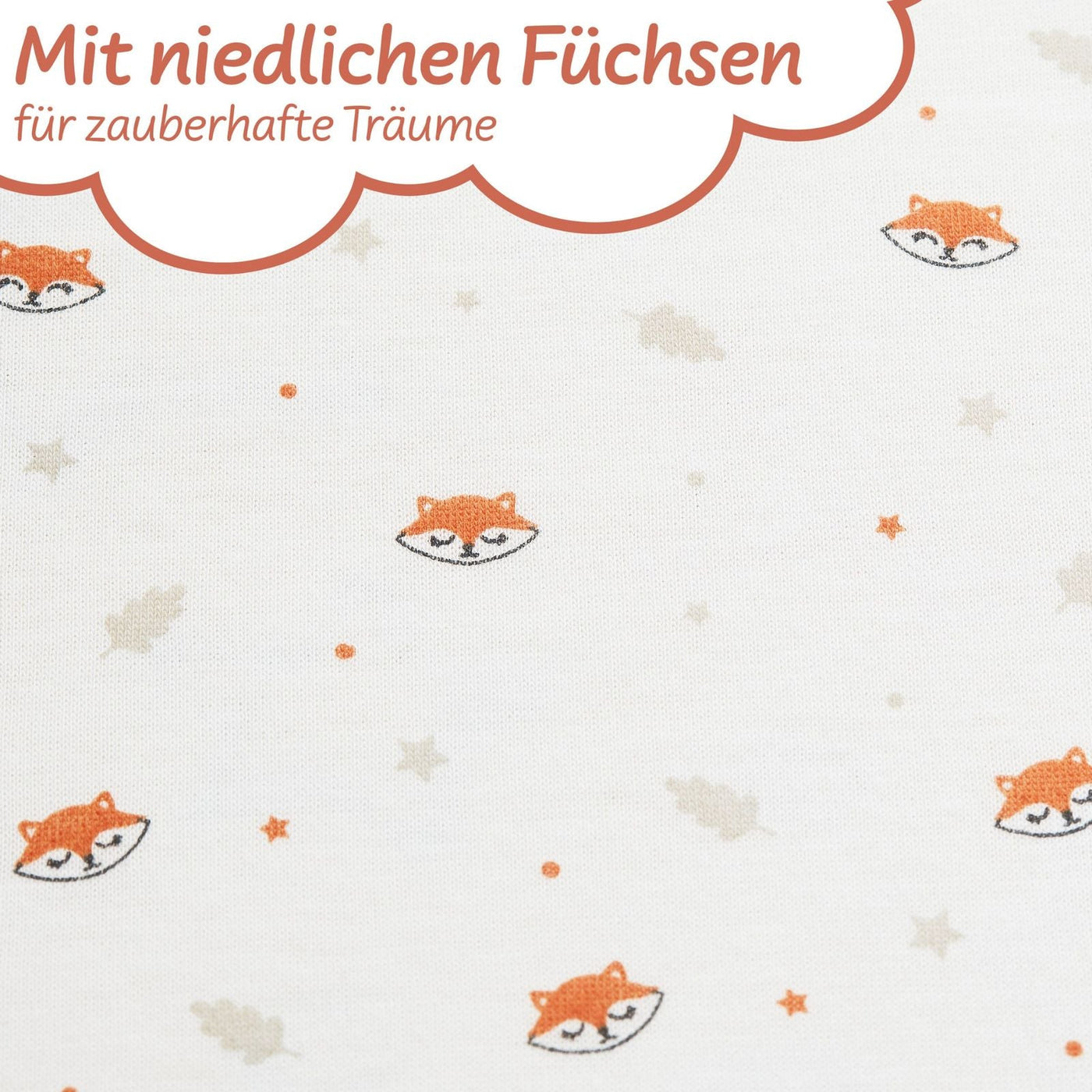 Spannbettlaken Premium Fuchs | 100% Jersey Baumwolle | Koru Kids