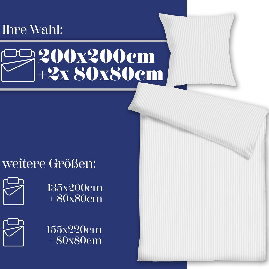 Bettwäsche Classic Stripes | Mako Satin (Baumwolle) | Koru Kids