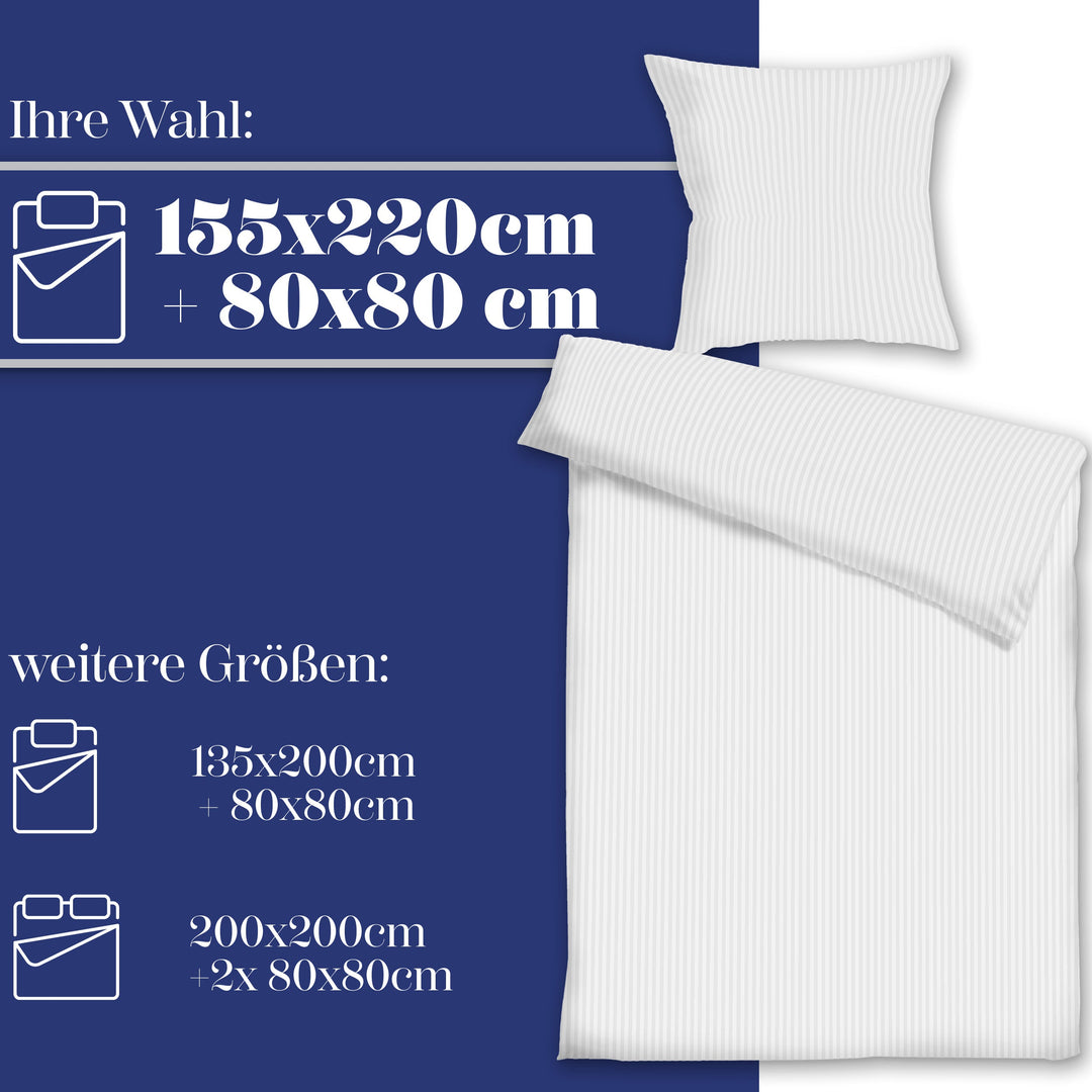 Bettwäsche Classic Stripes | Mako Satin (Baumwolle) | Koru Kids
