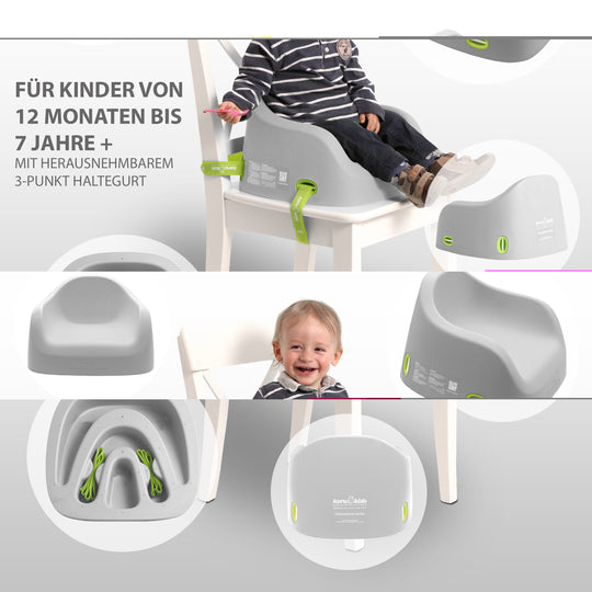 Junior Booster Grau | Kinder Sitzerhöhung Für Den Stuhl | Koru Kids