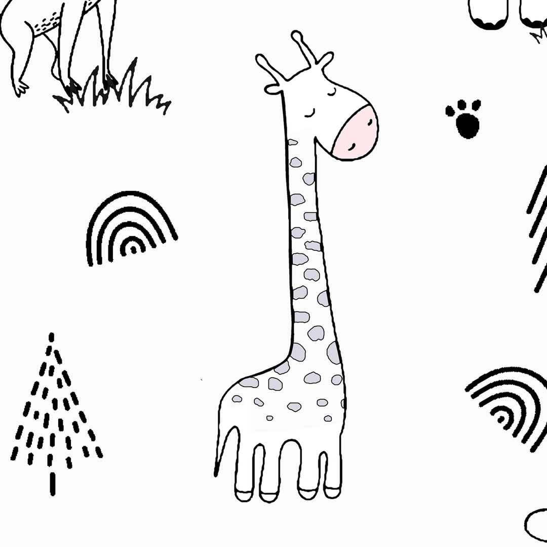 Koru Kids® Zoo Baby Bettwäsche 80x80 cm – 2-teiliges Set mit Kissenbezug 35x40 cm – für Kinderwagen Stubenwagen – 100% Baumwolle – Wendebettwäsche – Oeko-TEX - Babybettwäsche - bis 60 Grad waschbar - Koru Deutschland GmbH