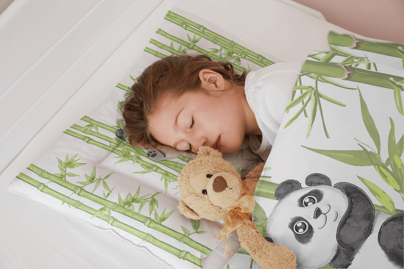 Panda Kinderbettwäsche 100x135 oder 135x200 cm – 2-teiliges Set mit Kissenbezug I Koru Kids - Koru Deutschland GmbH