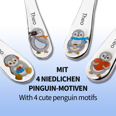 Pinguin Kinderbesteck Mit Gravur | Kinderbesteck | Koru Kids