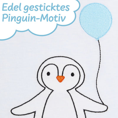  Gesticktes Pinguin Motiv | Pinguin Kinderbettwäsche | Koru Kids
