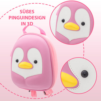 Pinguin Kinderrucksack Rosa | Rosa Kinderrucksack | Koru Kids