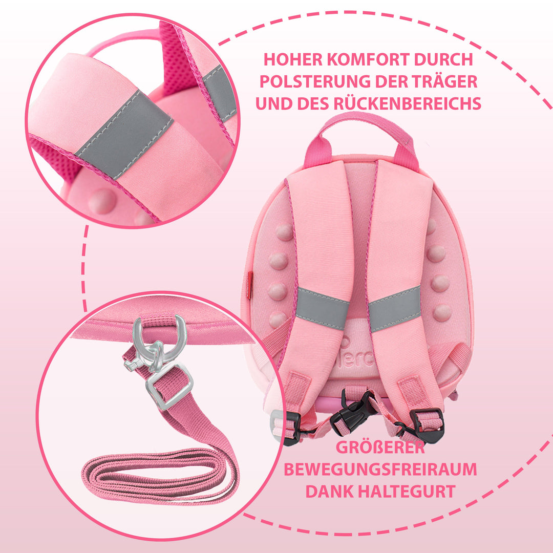 Pinguin Kinderrucksack Rosa | Rosa Kinderrucksack | Koru Kids