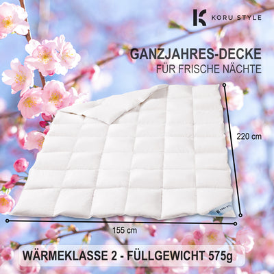 Premium Ganzjahresdecke - 100% Daunen - Daunendecke I Koru Style - Koru Deutschland GmbH