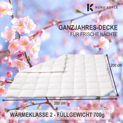 Premium Ganzjahresdecke - 100% Daunen - Daunendecke I Koru Style - Koru Deutschland GmbH