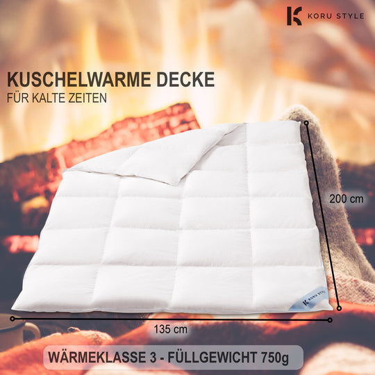 Premium Winterdecke - 100% Daunen - Daunendecke I Koru Style - Koru Deutschland GmbH