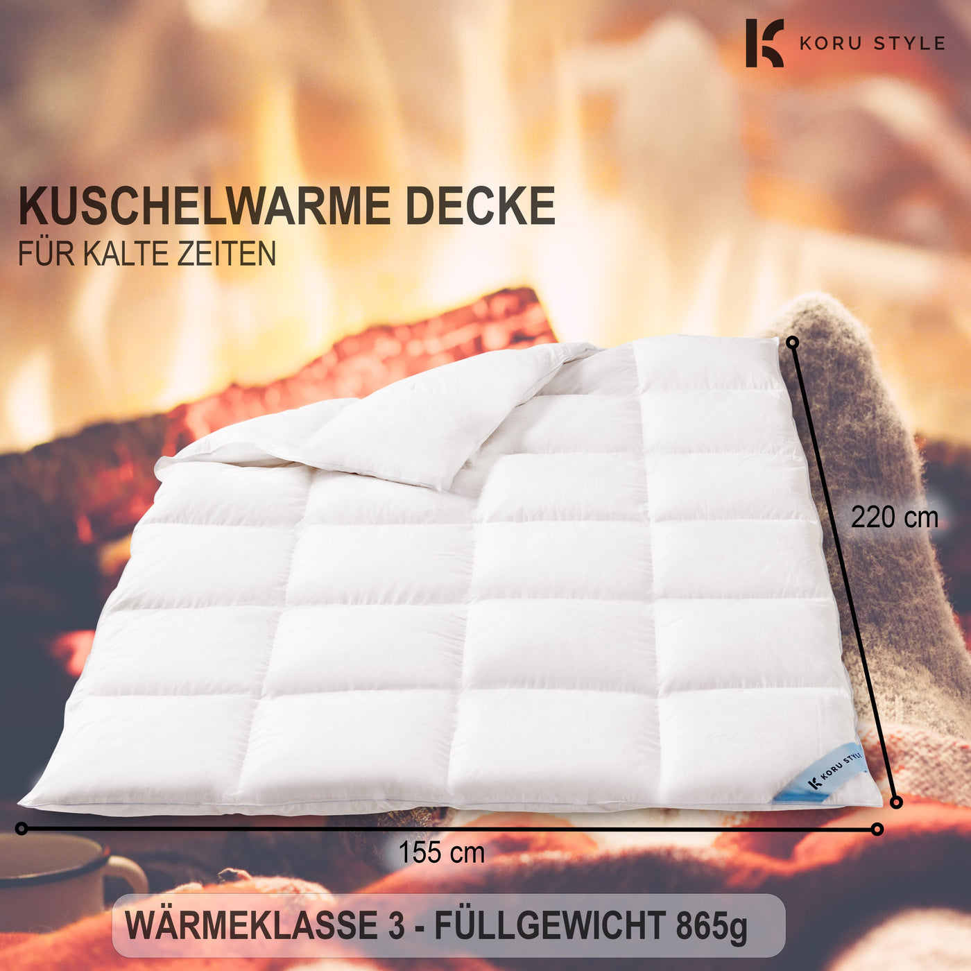 Premium Winterdecke - 100% Daunen - Daunendecke I Koru Style - Koru Deutschland GmbH