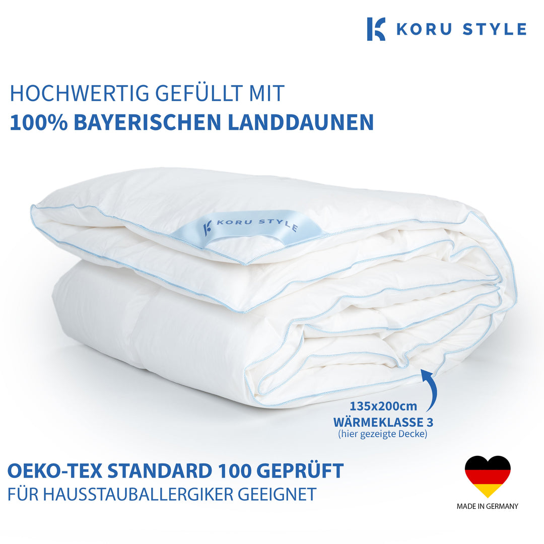 Premium Winterdecke - 100% Daunen - Daunendecke I Koru Style - Koru Deutschland GmbH