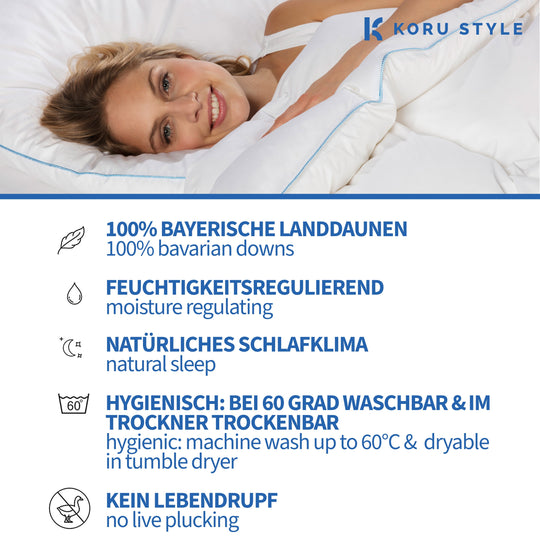 Premium Winterdecke - 100% Daunen - Daunendecke I Koru Style - Koru Deutschland GmbH