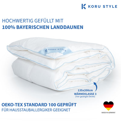 Premium Winterdecke - extra warm - 100% Daunen - Daunendecke I Koru Style - Koru Deutschland GmbH