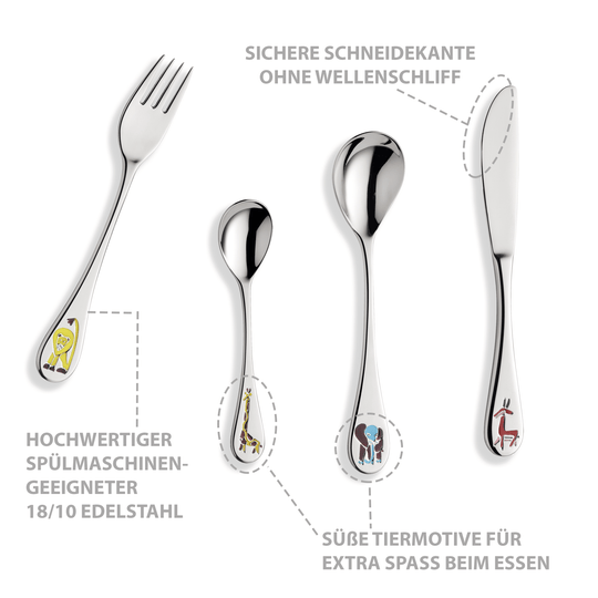 Koru Kids Safari Kinderbesteck | Teilig Besteck Set | Koru Kids