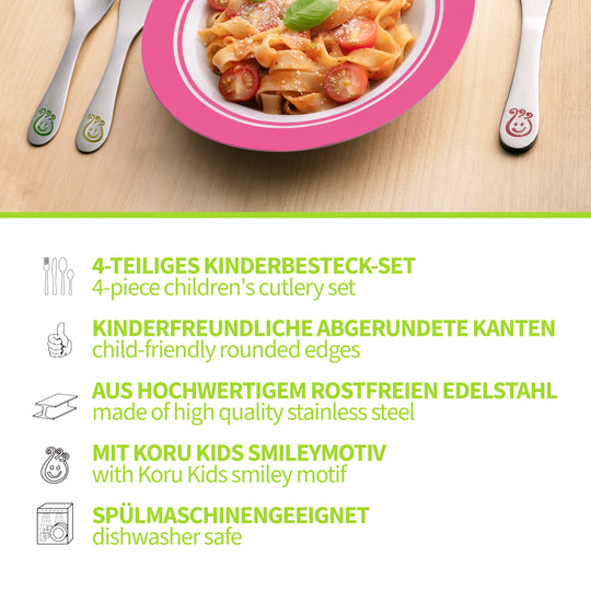 Koru Kids Kinderbesteck Smiley | Edelstahl Besteck | Koru Kids