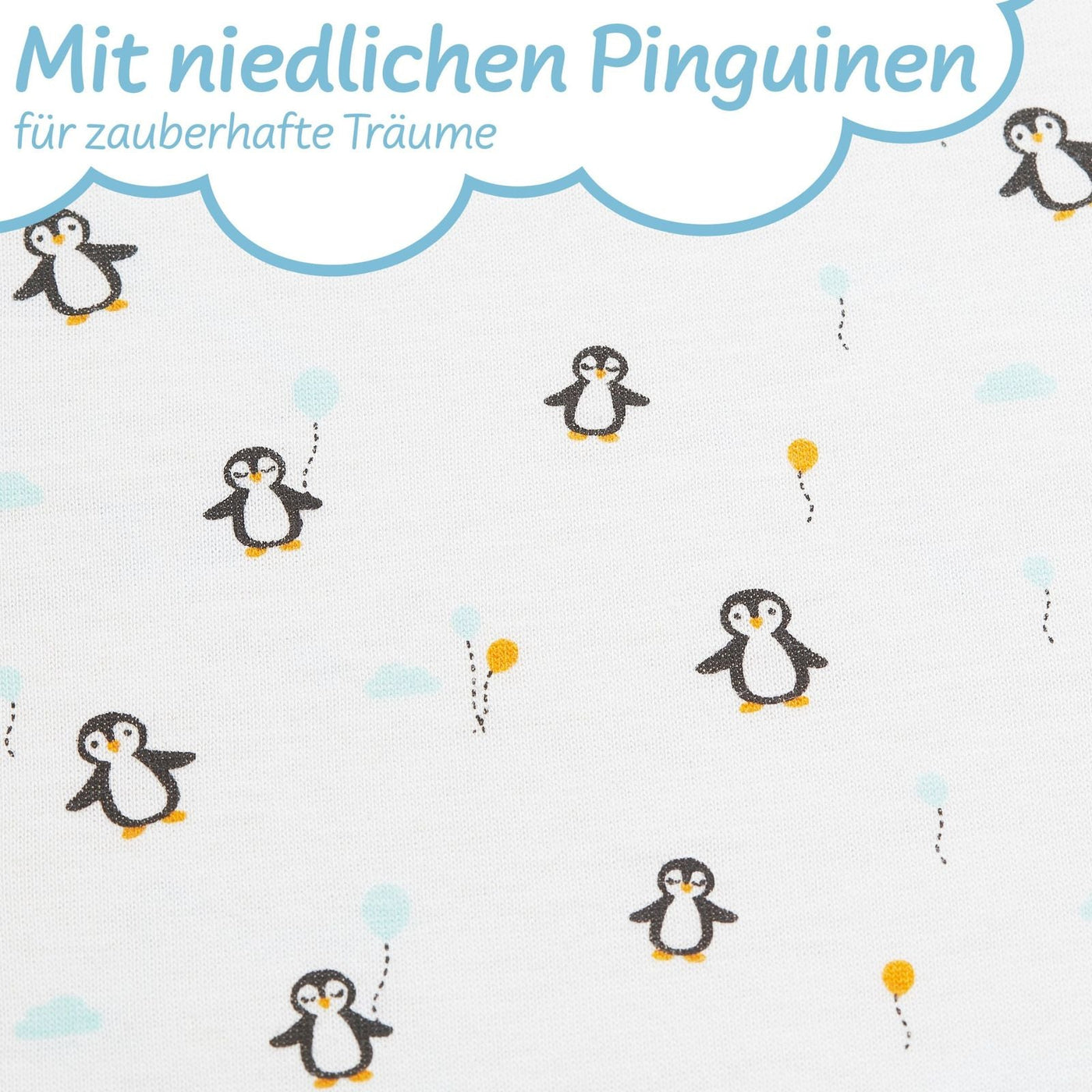 Spannbettlaken Premium Pinguin | Baby Bettwäsche | Koru Kids