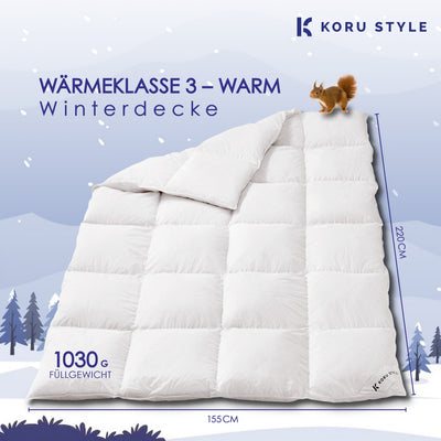 Superior Winterdecke - 90% Daunen/10% Federn - Daunendecke I Koru Style - Koru Deutschland GmbH