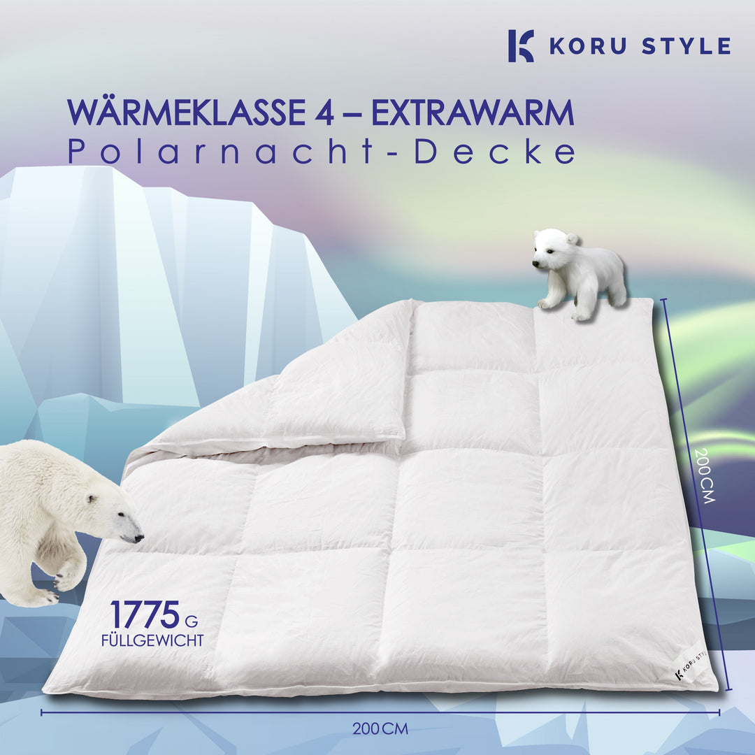 Superior Winterdecke - extra warm - 90% Daunen/10% Federn - Daunendecke I Koru Style - Koru Deutschland GmbH