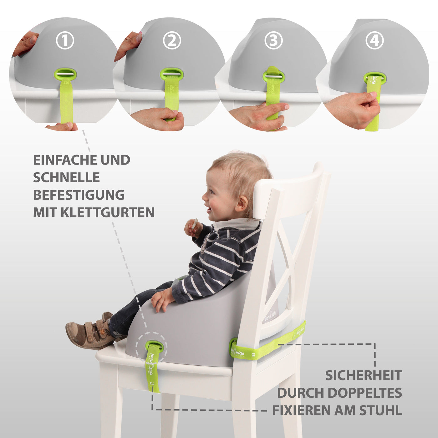Grau Stuhl Für Kinder | Kinder Sitzerhöhung | Koru Kids