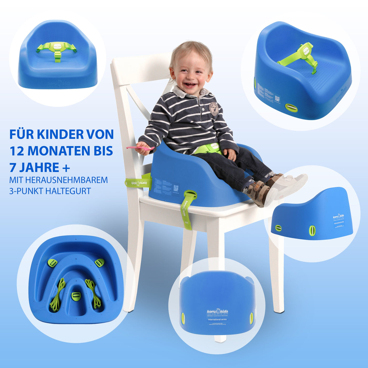 Blau Stuhl Für Kinder | Kinder Sitzerhöhung Für Den Stuhl | Koru Kids 